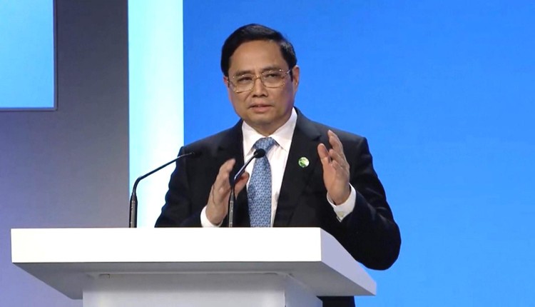 Thủ tướng Phạm Minh Chính đề xuất rút ngắn khoảng cách cam kết giảm phát thải với khoảng cách về trình độ phát triển giữa các nước để đạt trung hoà carbon vì an toàn cho Trái đất và sự thịnh vượng, hạnh phúc của các thế hệ mai sau.