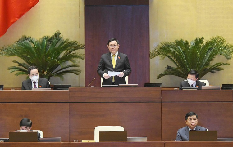 Chủ tịch Quốc hội Vương Đình Huệ phát biểu kết thúc phiên chất vấn nhóm vấn đề thuộc lĩnh vực kế hoạch và đầu tư