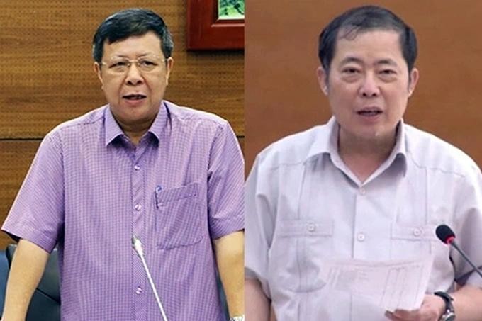 Hai nguyên Phó Chủ tịch UBND tỉnh Lào Cai Lê Ngọc Hưng (bìa trái) và Nguyễn Thanh Dương.
