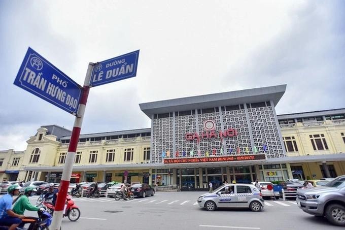 Khu vực ga Hà Nội trên đường Lê Duẩn