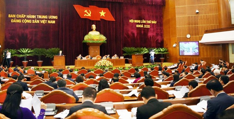 Các đại biểu dự Hội nghị lần thứ 6 Ban Chấp hành Trung ương Đảng khóa XIII