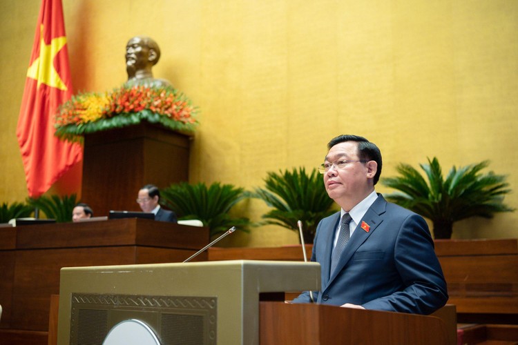 Chủ tịch Quốc hội Vương Đình Huệ phát biểu bế mạc Kỳ họp thứ 4 Quốc hội khóa XV 