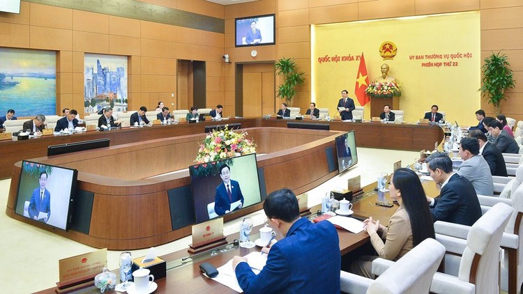 Quang cảnh Phiên họp thứ 22 Ủy ban Thường vụ Quốc hội
