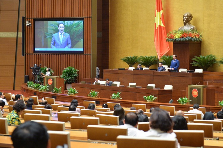 Quang cảnh phiên họp tại Kỳ họp thứ 5, Quốc hội khoá XV, ngày 26/5/2023