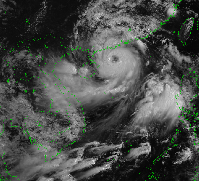 Hình ảnh vệ tinh của bão số 1