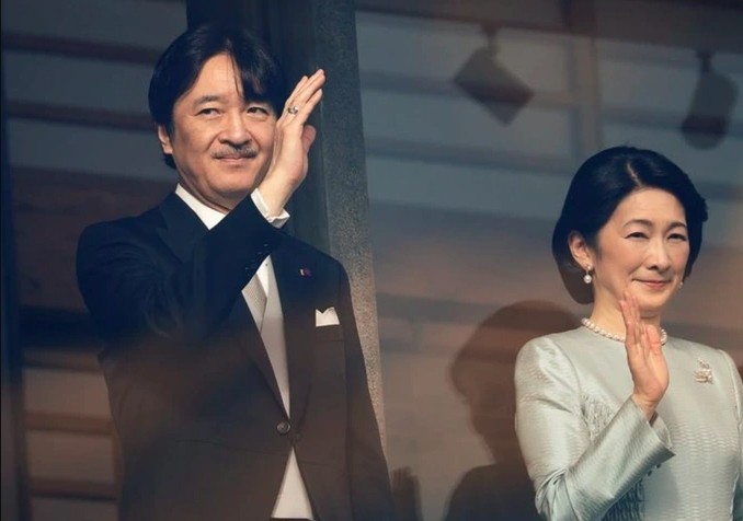Hoàng Thái tử Nhật Bản Akishino và phu nhân. Ảnh: Reuters
