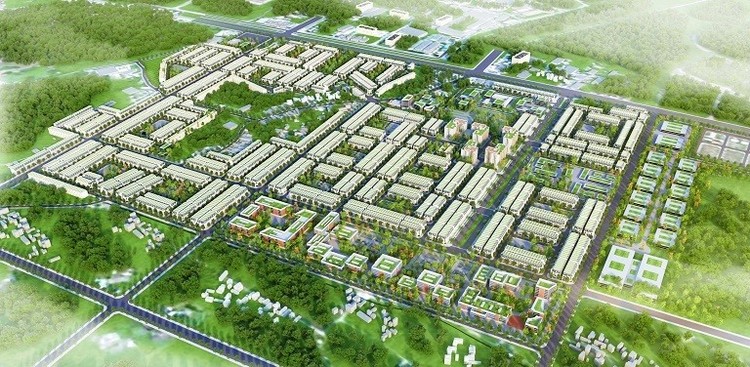 Phối cảnh tổng thể đồ án Quy hoạch phân khu xây dựng tỷ lệ 1/2000 Khu đô thị, công nghiệp, dịch vụ Tịnh Phong.
