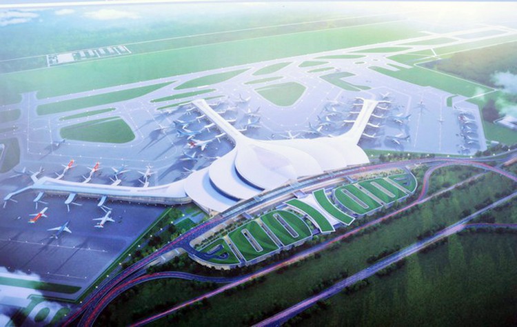Sơ đồ Dự án đầu tư xây dựng Cảng hàng không quốc tế Long Thành giai đoạn 1.