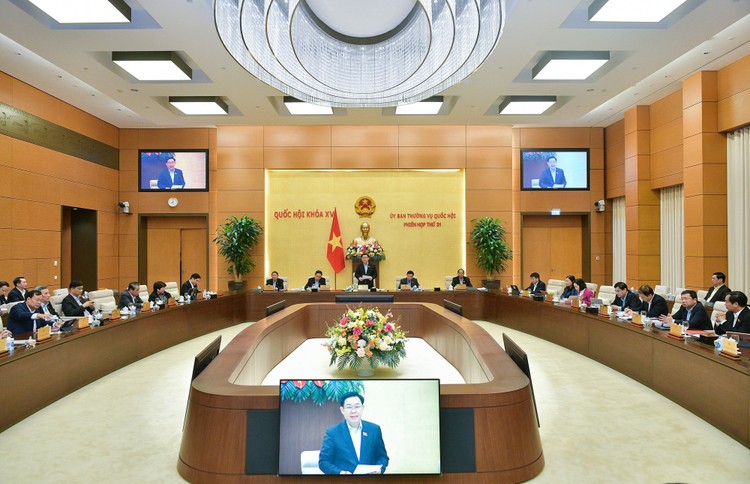 Quang cảnh phiên họp thứ 31 của Ủy ban Thường vụ Quốc hội.