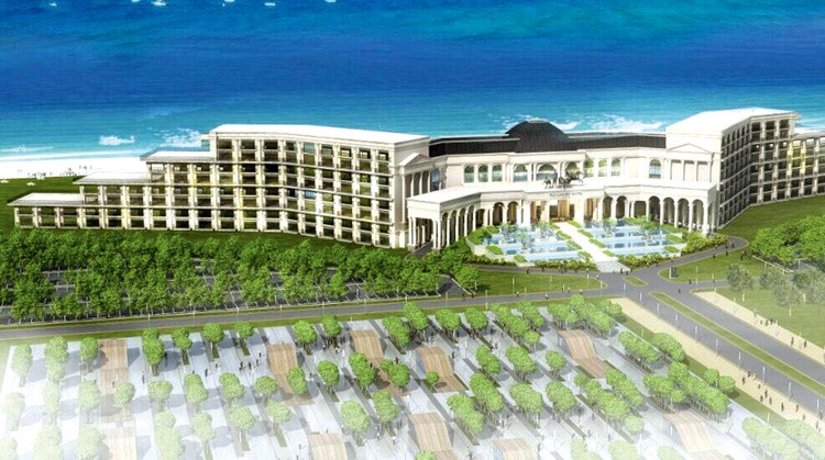 Các khu đất đấu giá nằm trong quy hoạch chi tiết Khu du lịch
nghỉ dưỡng, thể thao, thương mại và giải trí cao cấp FLC tại Quảng Bình. Ảnh mô
hình: Nhã Chi