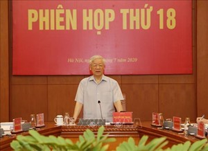 Tổng Bí thư, Chủ tịch nước Nguyễn Phú Trọng phát biểu chỉ đạo phiên họp
