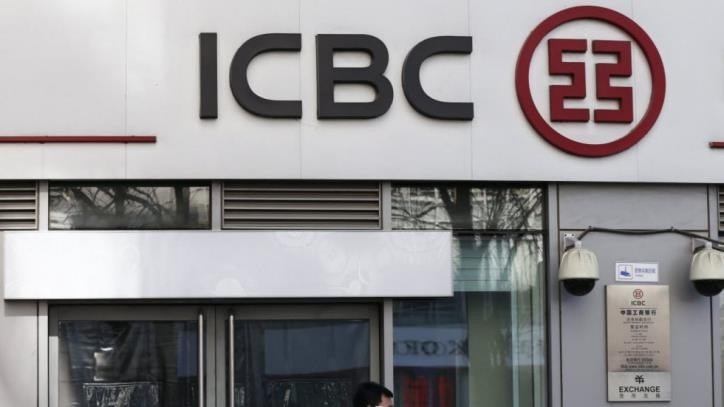 Chi nhánh của ngân hàng quốc doanh Trung Quốc ICBC ở châu Âu. Ảnh: EPA