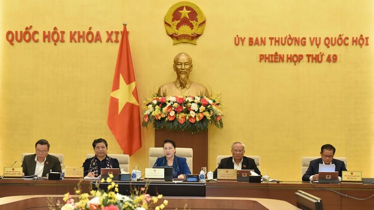 Phiên họp thứ 49 của Ủy ban Thường vụ Quốc hội đã hoàn thành chương trình đề ra. Ảnh: Vũ Quang Khánh