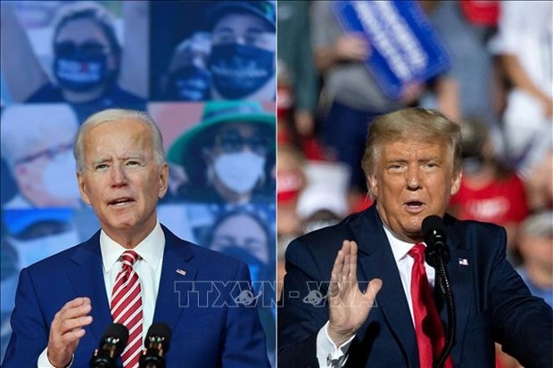 Trong ảnh: Ứng cử viên Tổng thống Mỹ của đảng Dân chủ Joe Biden (trái) và đương kim Tổng thống Donald Trump (phải) (Nguồn: AFP/TTXVN)