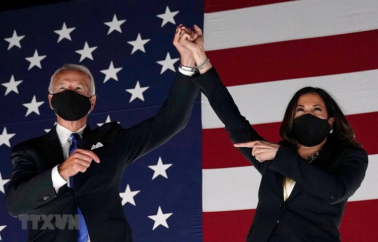 Ông Joe Biden và bà Kamala Harris đã đắc cử Tổng thống và Phó Tổng thống Mỹ. (Ảnh: AFP/TTXVN)