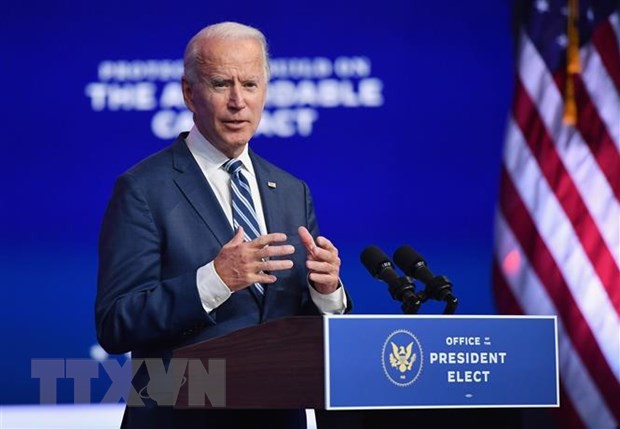 Ông Joe Biden phát biểu tại một sự kiện ở Wilmington, bang Delaware ngày 10/11/2020. (Ảnh: AFP/TTXVN)