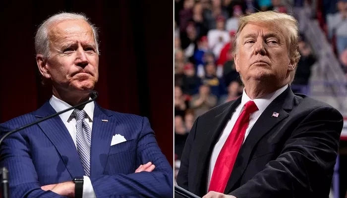 Hai ứng viên tổng thống Mỹ 2020, ông Joe Biden (trái) và ông Donald Trump - Ảnh: ABC.