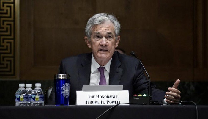 Chủ tịch Fed Jerome Powell điều trần trước Ủy ban Tài chính thuộc Thượng viện Mỹ ngày 30/11 - Ảnh: Reuters.