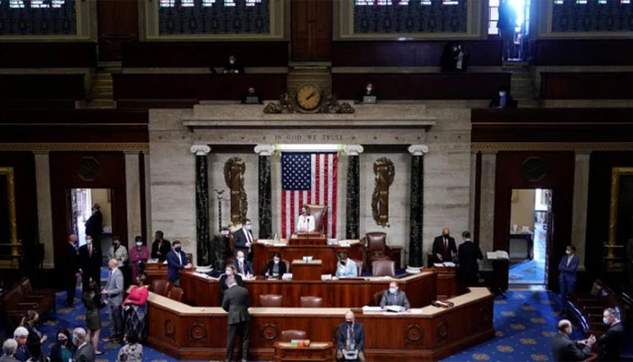 Hạ viện Mỹ trong cuộc bỏ phiếu thông qua kế hoạch 1,9 nghìn tỷ USD ngày 10/3 - Ảnh: Reuters.