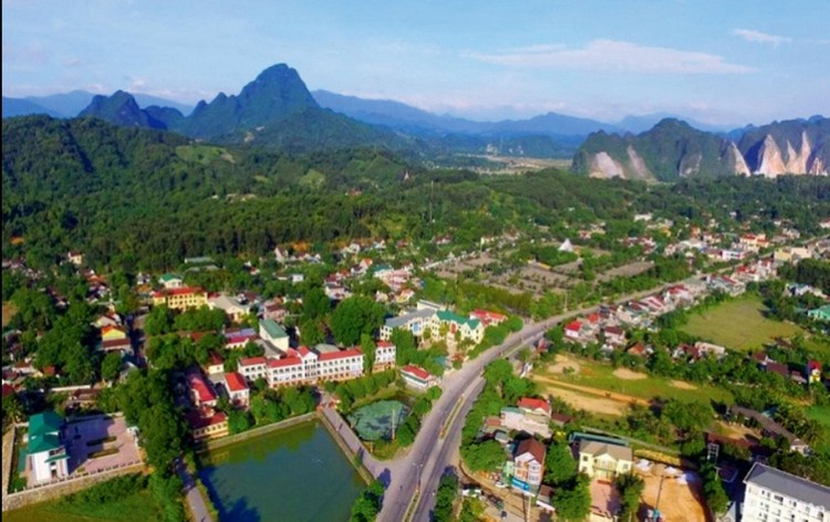 Khu đô thị mới Cây Chanh tại xã Đỉnh Sơn, huyện Anh Sơn có tổng diện tích 91.401,78m2, trong đó quy hoạch diện tích đất xây dựng nhà ở gồm 387 lô. Ảnh: Lệ Chi
