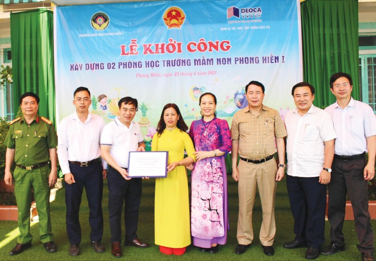Tập đoàn Đèo Cả ủng hộ xây dựng phòng học Trường Mầm non Phong Hiền 1 tại Huế