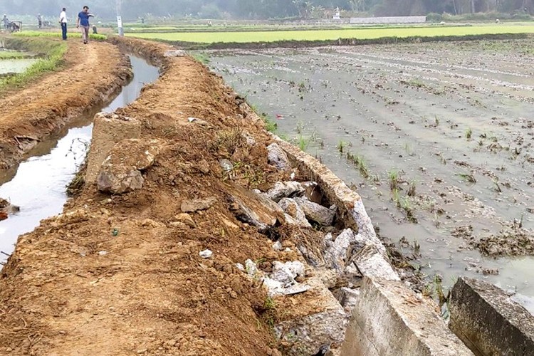 Khối lượng đất, đá tồn đọng tại phạm vi công trình kênh mương huyện Xuyên Mộc, tỉnh Bà Rịa - Vũng Tàu lên tới hơn 740.000 m3. Ảnh minh họa: ST