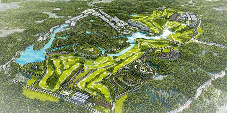 Dự án Khu đô thị Quang Húc thuộc Khu đô thị sinh thái, du lịch nghỉ dưỡng và sân golf Tam Nông, tỉnh Phú Thọ. Ảnh: Tâm An