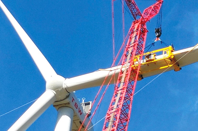 Khoảng 10 dự án điện gió không kịp hoàn thành trước ngày 31/10 để hưởng cơ chế giá FIT. Ảnh: Bùi Văn Thịnh