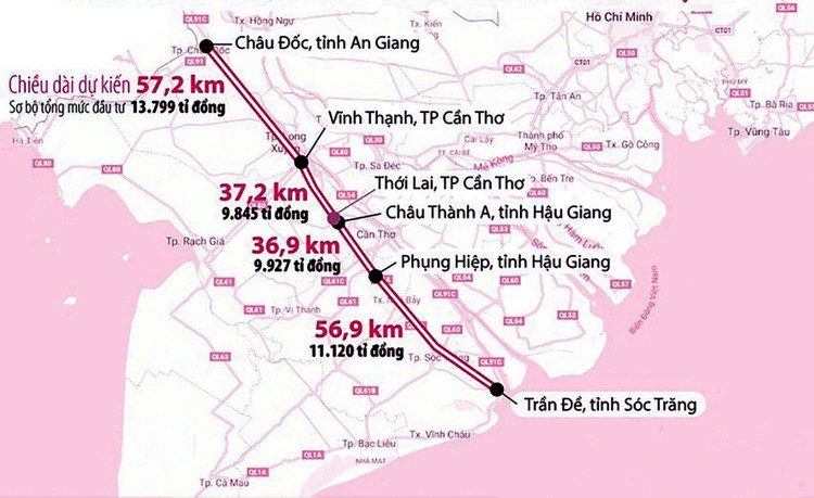 Dự án thành phần 1 cao tốc Châu Đốc - Cần Thơ - Sóc Trăng: An ...