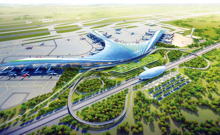 Gói thầu 5.10 có giá 35.233,712 tỷ đồng, là gói thầu lớn nhất của công trình nhà ga hành khách sân bay quốc tế Long Thành giai đoạn 1 Ảnh: Lê Tiên