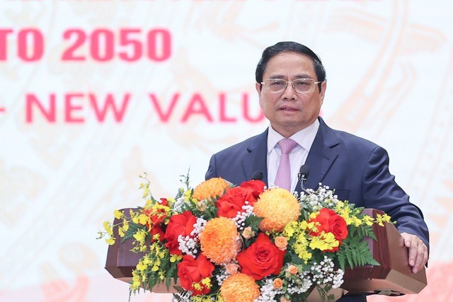 Thủ tướng Chính phủ Phạm Minh Chính phát biểu chỉ đạo Hội nghị - Ảnh: VGP/Nhật Bắc