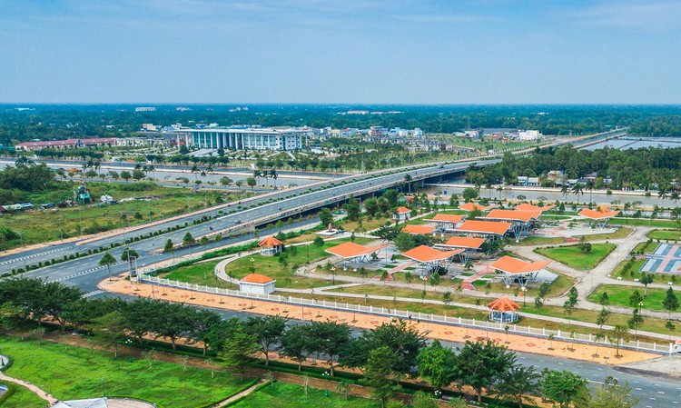 Dự án Mở rộng nâng cấp đô thị Việt Nam - Tiểu dự án TP. Vị Thanh có 6 gói thầu xây lắp. Ảnh: Anh Nam