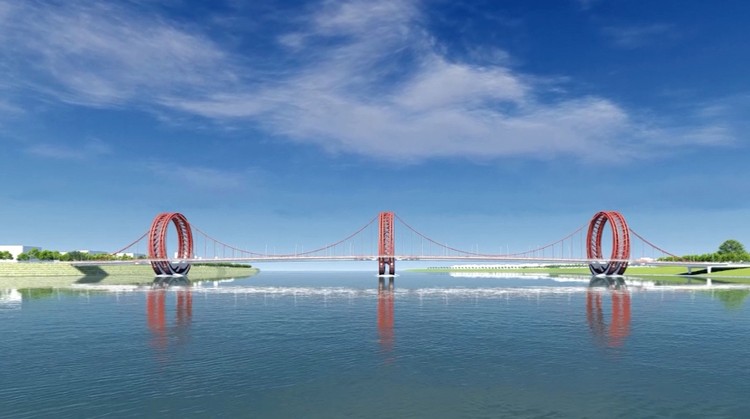 Cầu Trà Khúc 1 thiết kế theo kiến trúc bờ xe nước Sông Trà đang được Quảng Ngãi hoàn tất thủ tục đầu tư. Ảnh: Hà Minh