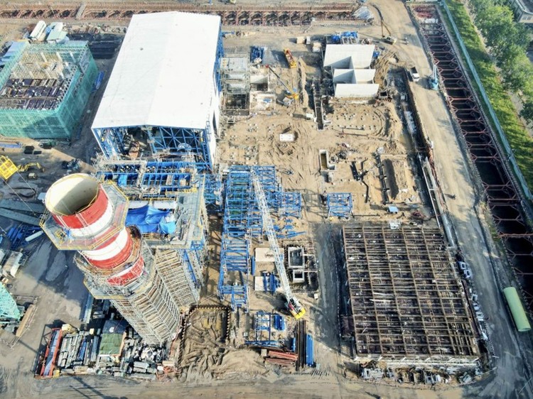 Đến thời điểm này, tiến độ tổng thể của Dự án Nhà máy điện Nhơn Trạch 3 và Nhơn Trạch 4 đã đạt trên 65% khối lượng. Ảnh: Tường Lâm st