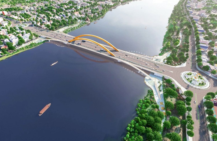Tại Thừa Thiên Huế, Dự án đường Nguyễn Hoàng và cầu vượt sông Hương được bố trí hơn 360 tỷ đồng vốn đầu tư công năm 2024. Ảnh: ST