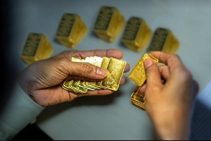 Giá vàng trong nước sáng 16/2 tăng 200 nghìn đồng/lượng. Ảnh: TTXVN