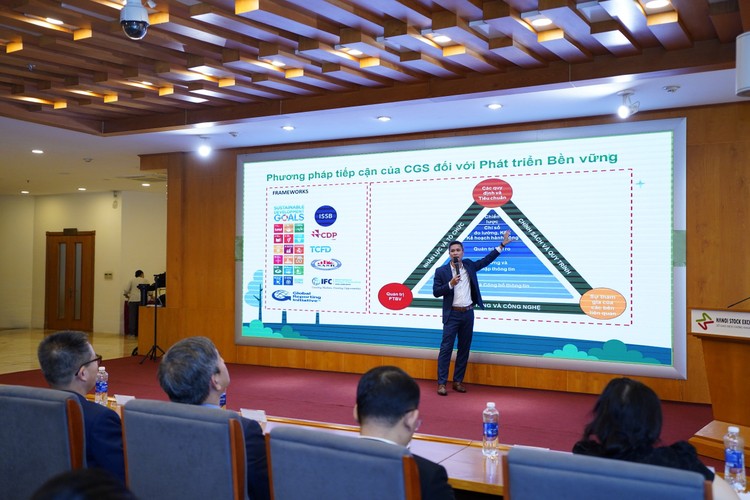 Theo Tổng giám đốc CGS Việt Nam Nguyễn Viết Thịnh, trong bối cảnh toàn cầu hướng tới các quy định chặt chẽ hơn về môi trường, xã hội và quản trị, việc doanh nghiệp chọn phát triển bền vững sẽ cải thiện sức hấp dẫn với các nhà đầu tư