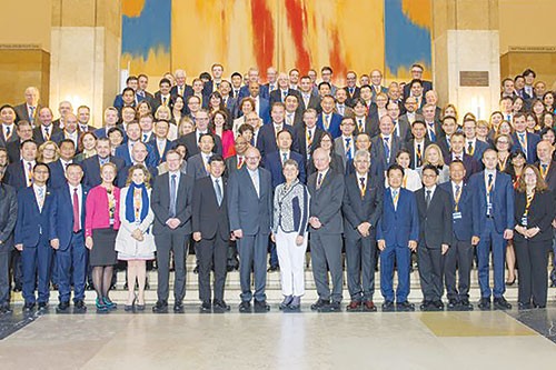 Lãnh đạo cơ quan hải quan các nước tham dự ASEM 12 tại Berlin, Đức. Ảnh: Internet 