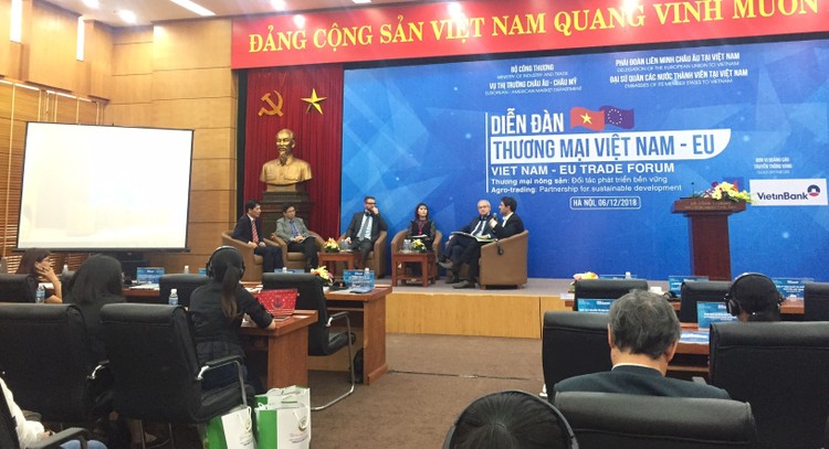 Diễn đàn Thương mại Việt Nam - EU diễn ra sáng ngày 6/12/2018. 