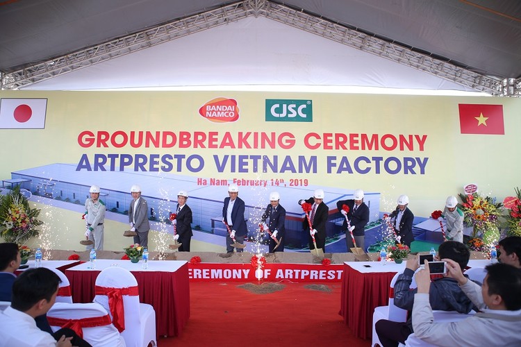 Lễ động thổ xây dựng Nhà máy Artpresto Việt Nam tại Hà Nam ngày 14/2/2019.