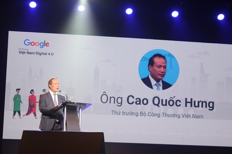 Thứ trưởng Bộ Công Thương Cao Quốc Hưng phát biểu tại Lễ công bố hợp tác chiến lược sáng ngày 15/8, tại Hà Nội (ảnh: BCT)