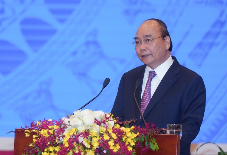 Thủ tướng Chính phủ Nguyễn Xuân Phúc phát biểu tại Hội nghị Thủ tướng Chính phủ với doanh nghiệp năm 2020 