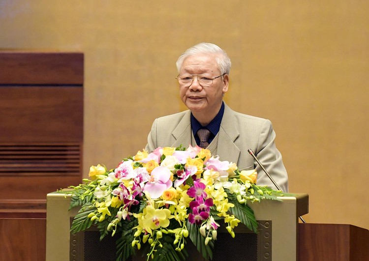 Tổng Bí thư, Chủ tịch nước Nguyễn Phú Trọng phát biểu chỉ đạo tại Hội nghị (ảnh: VPQH)