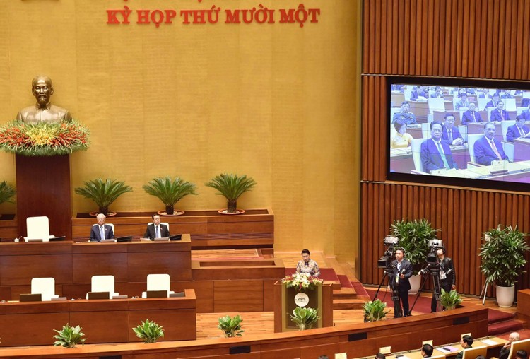 Chủ tịch Quốc hội Nguyễn Thị Kim Ngân khai mạc Kỳ họp thứ 11 Quốc hội khóa XIV (ảnh: QB)