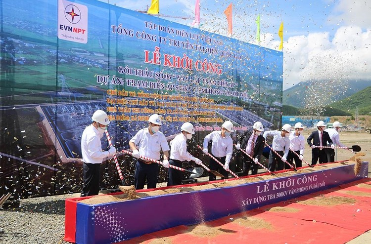Lễ khởi công Dự án Trạm biến áp 500kV Vân Phong và đấu nối ngày 26/9, tại Khánh Hoà (ảnh: EVNNPT)